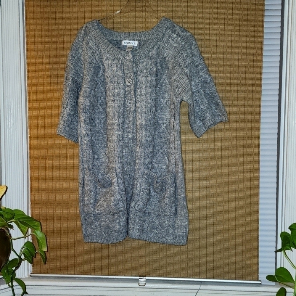 Rebel Long Thick Sweater Size Large
